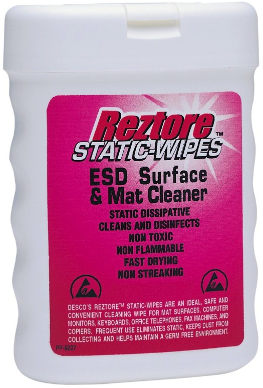 Cleaner,Wipes, Reztore™ Antistatic Surface and MatDesco
